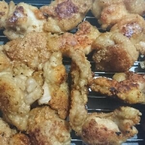 次の日がお休みの時に食べたい、にんにく唐揚げ